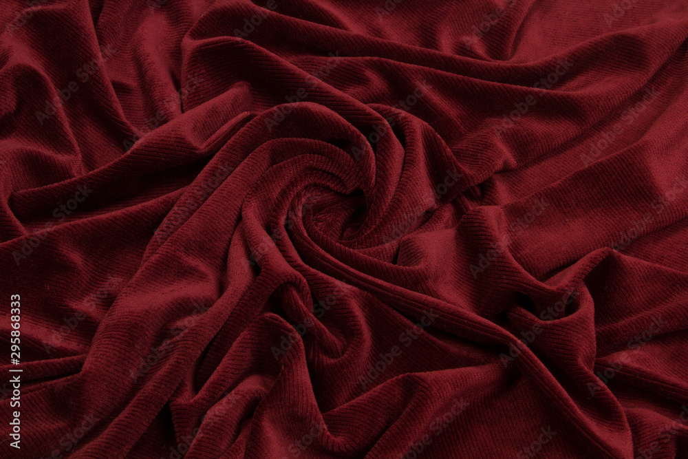 Velour fabric red background texture Velour fabric red background texture