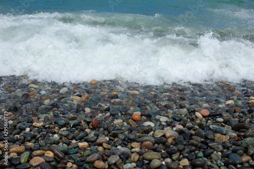 Sea and stones in the afternoon