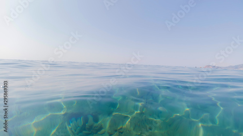 the background of the sea surface on a Sunny day