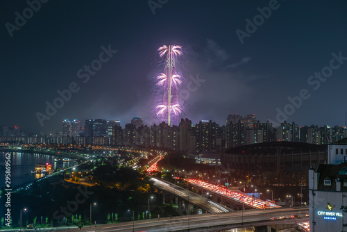 Fireworks and Seoul Festival 4 May 2019 South Korea