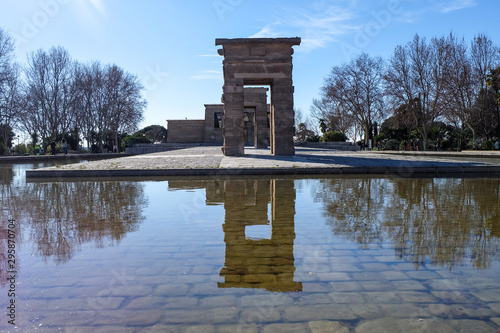 Temple of Debod with water 