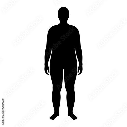 obese man silhouette