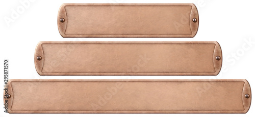 Bronze or copper metal plat...