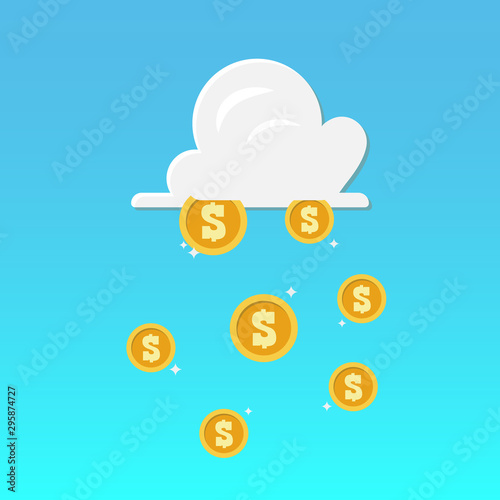 Cloud and money rain