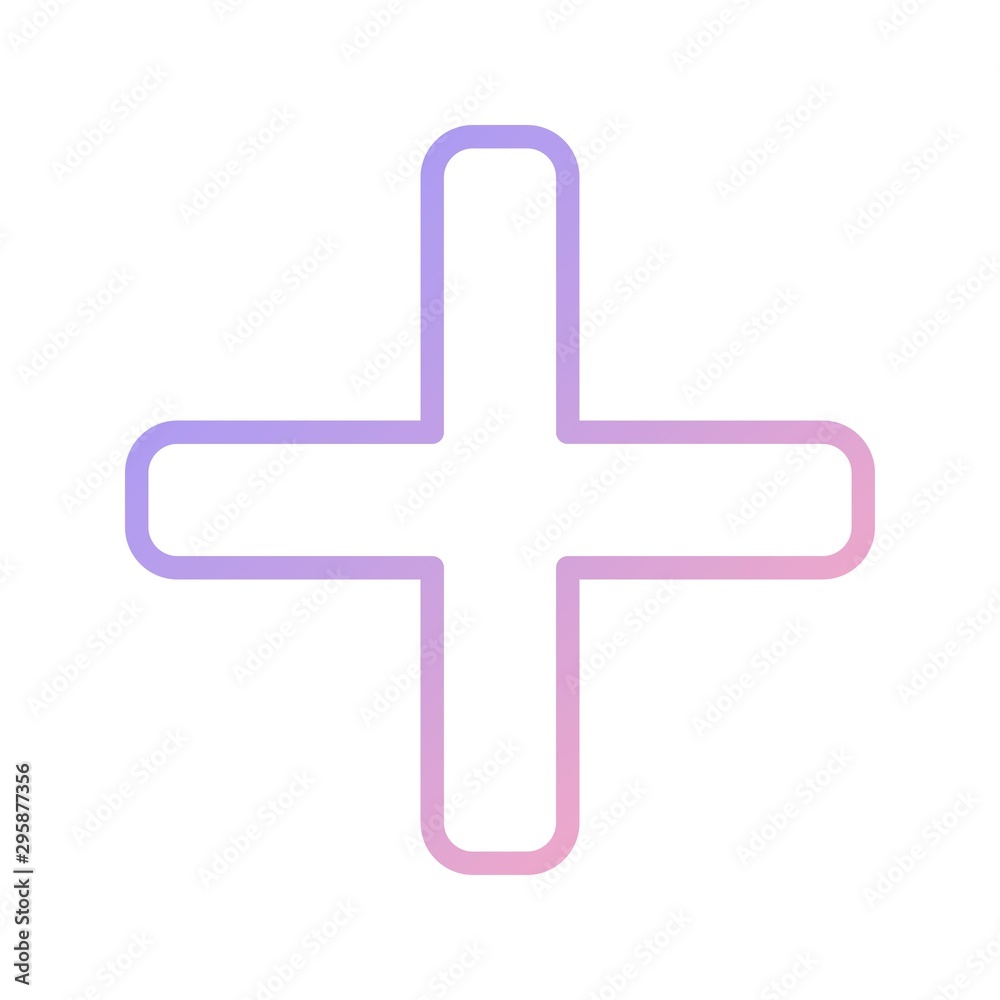 Fototapeta premium Plus Vector Icon With White Background