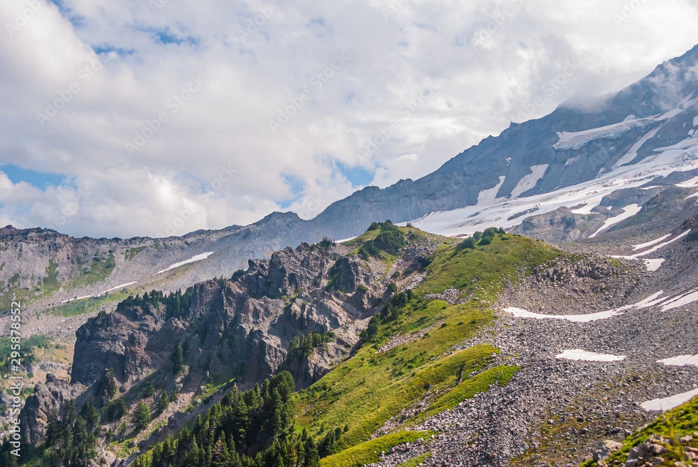 Yocum Ridge, Sandy Glacier, Cathedral Ridge west side of Mt. Hood.