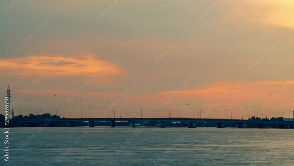 Time lapse the bridge Rain cloud. Time lapse the bridge Rain cloud.