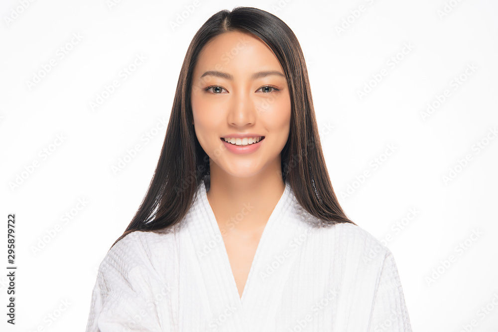Beautiful Young Asian Woman with Clean Fresh Skin, Beautiful Young Asian Woman with Clean Fresh Skin,