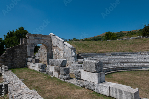 The Italico Sanctuary of Pietrabbondante. Is the most important architectural testimony of the religiosity of the Samnites Pentri nation. photo