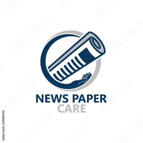 News Paper Care Logo Template Design