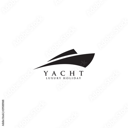 Yacht logo design vector template
