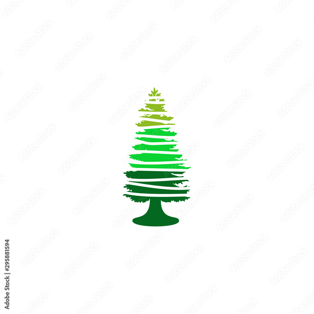 Fototapeta premium Pine tree logo design vector template
