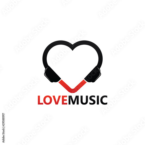 Love Music Logo Template Design