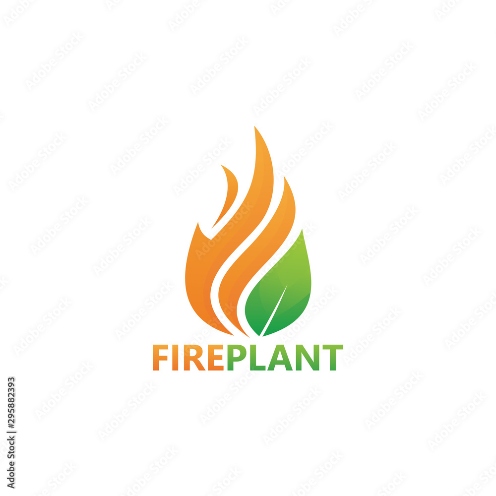 Fire Plant Logo Template Design Fire Plant Logo Template Design