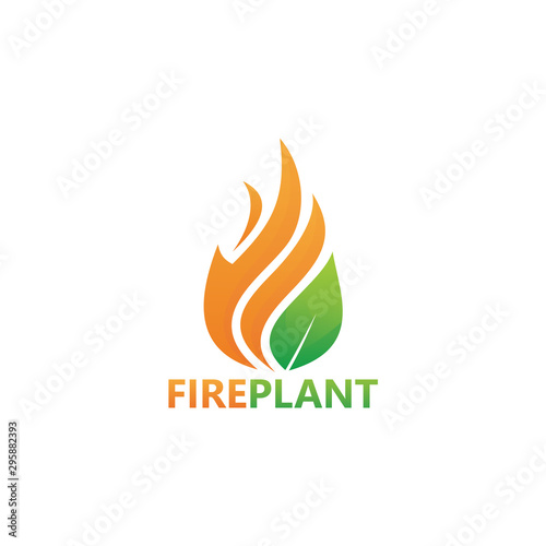 Fire Plant Logo Template Design