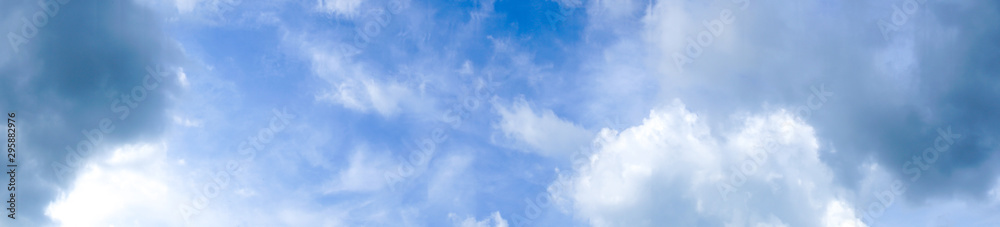 Panorama of Large white clouds in the blue sky Panorama of Large white clouds in the blue sky