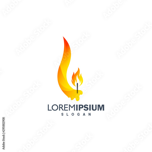 colorful candle logo design inspiration