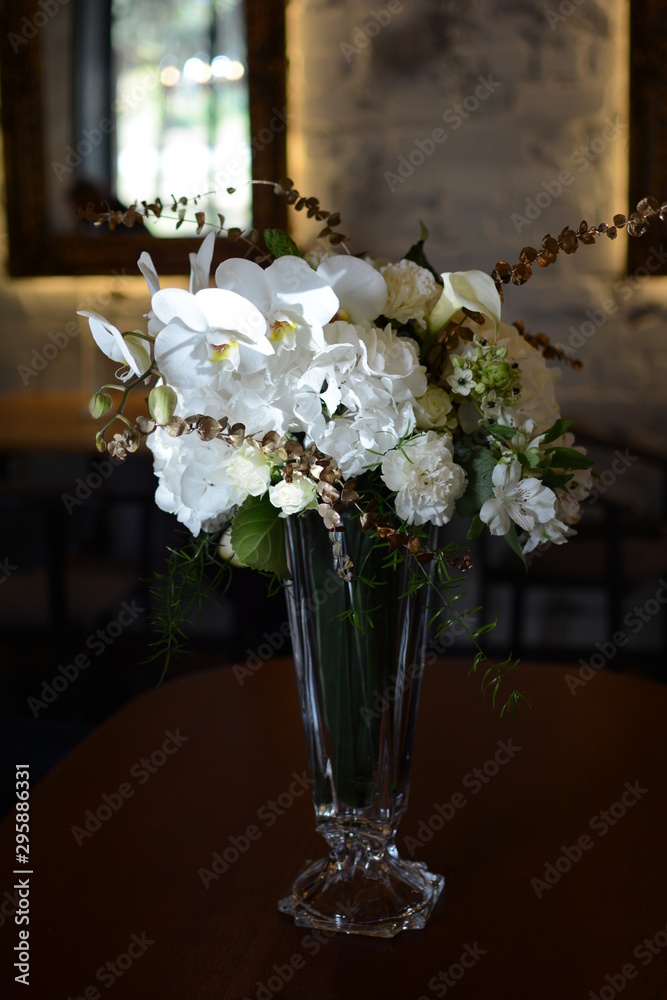 wedding bouquet on the table