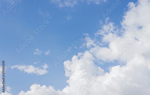 Blue sky and Clouds on Clear Days Background Texture.