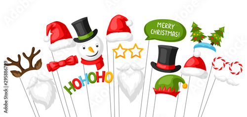 Merry Christmas photo booth props.