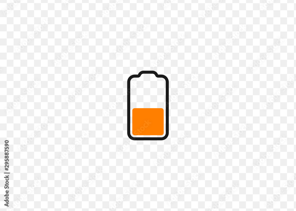 Medium Low Battery Charging Smartphone Almost Empty Vector Illustration