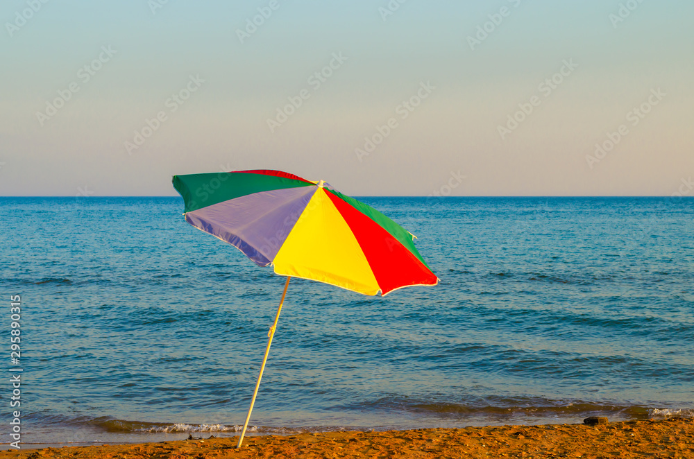 Beach umbrella.Shade canopy on the beach.