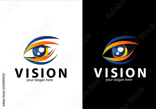 vision eye icon, eye logo