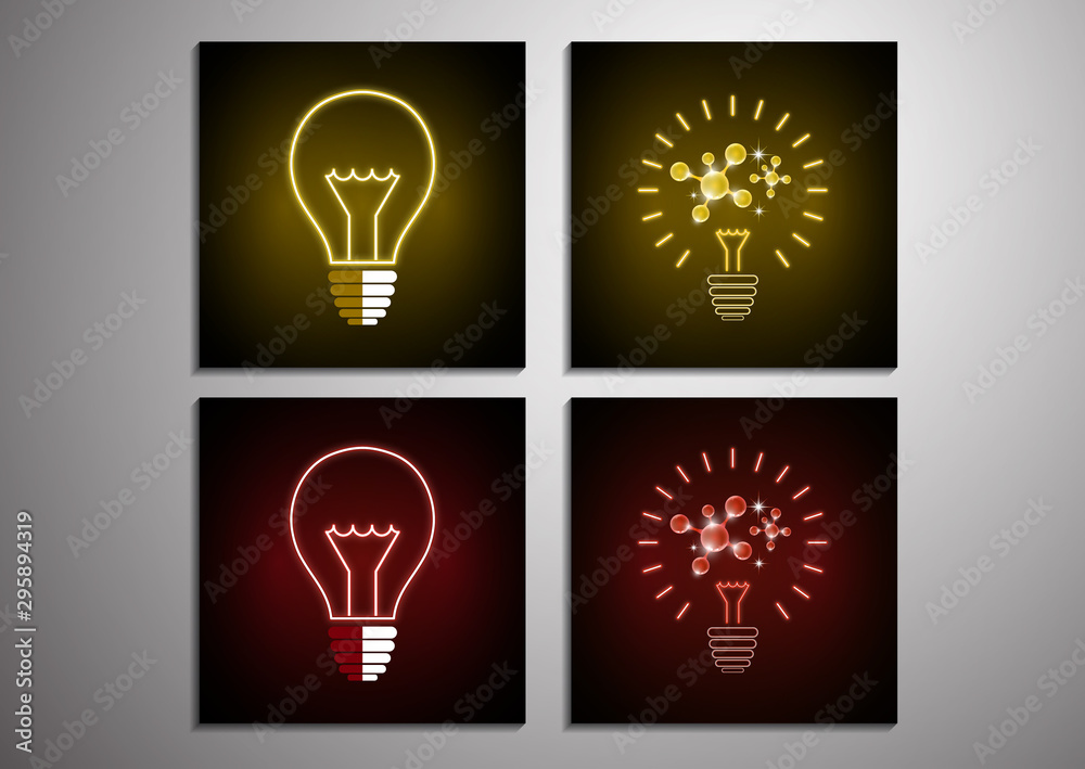 Light bulb icon set isolated on background. Light bulb icon - idea sign, solution. Lamp light symbol Energy. Light bulb icon set isolated on background. Light bulb icon - idea sign, solution. Lamp light symbol Energy.