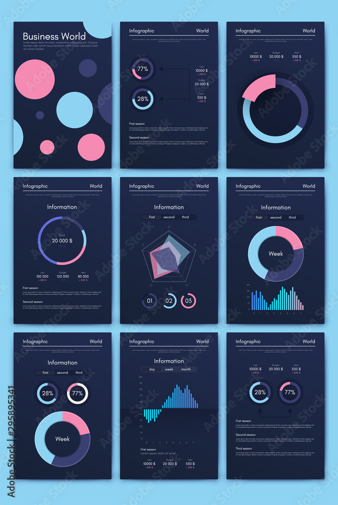 Modern infographic vector concept. Business graphics brochures. Modern infographic vector concept. Business graphics brochures.