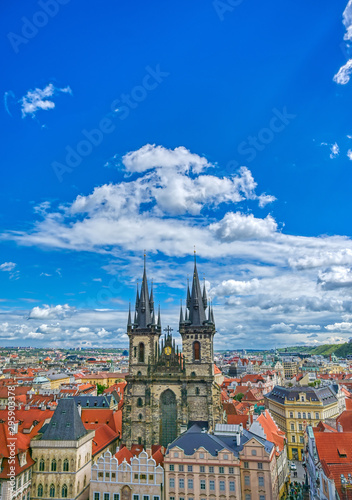 The Church of Our Lady before Tyn in Old Town Square of Prague, Czech Republic.