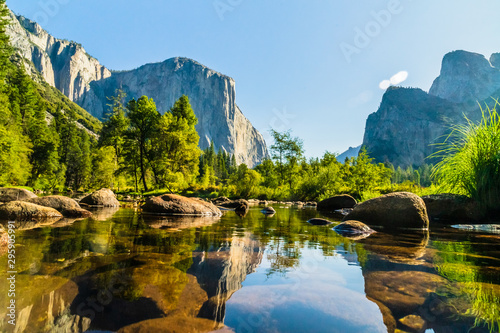 Hiking in the Yosemite National Park USA photo
