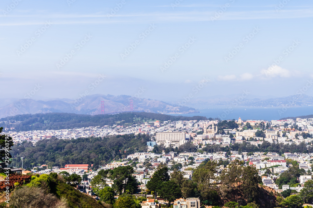 Beautiful view over San Francisco California USA