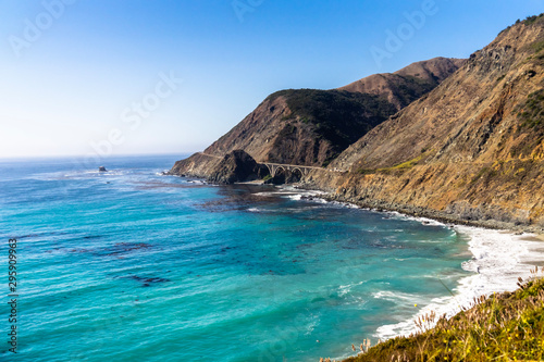 Beautiful view over the pacific coast in California USA