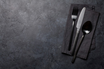 Spoon, fork and knife