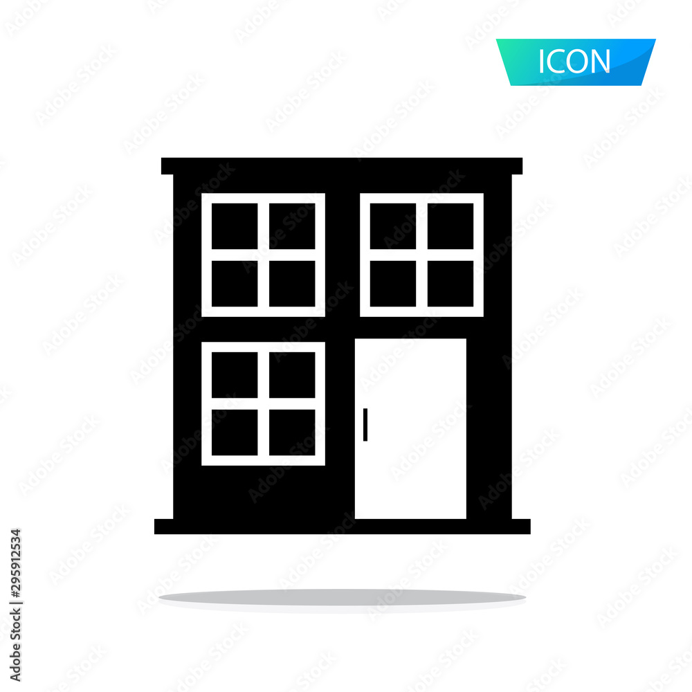 Buildings Collection icons set isolated on white background Buildings Collection icons set isolated on white background