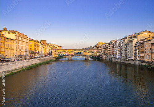ponte vecchio in Florence at sunset 