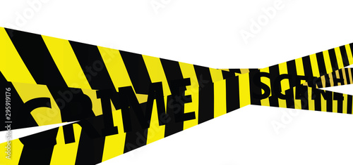 Crime scene tape. vector illustration