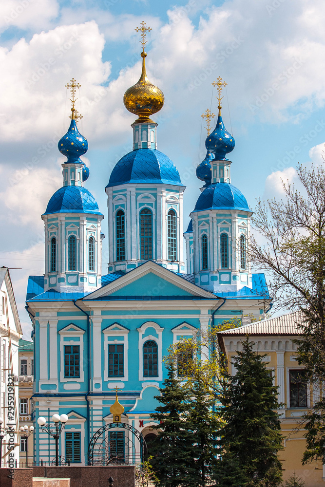 Orthodox Church in Russia blue colors
