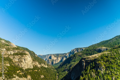 Amazing view over the Yosemite National Park in USA