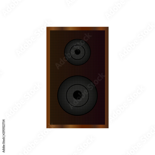 Dark wooden loudspeakers