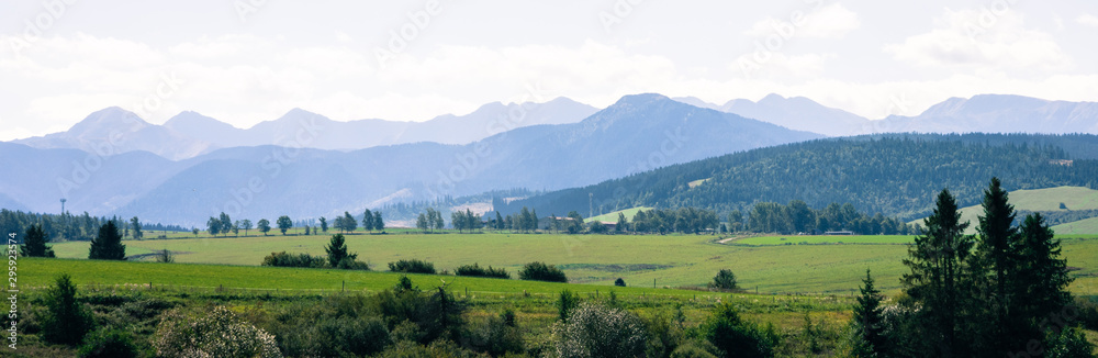Tatra Mountains covered with morning mist - tourism Tatra Mountains covered with morning mist - tourism