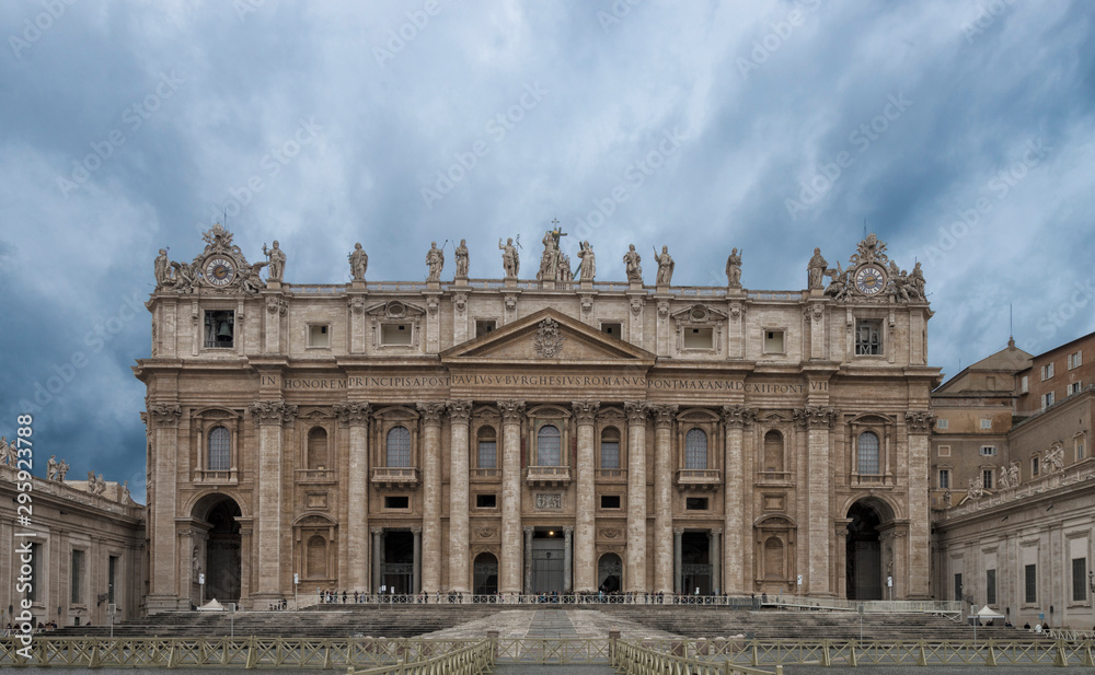 Main facade of St. Peter's Basilica in the Vatican