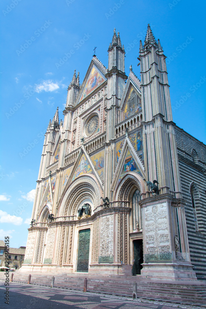 Façade of the cathedral of Orvieto Umbria Italy