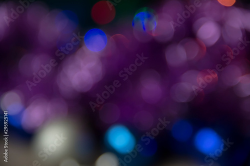Blur Christmas lights. Circle Bokeh effect