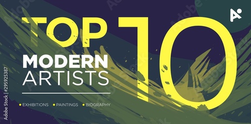 Top 10 rating banner design template. Modern Vector layout