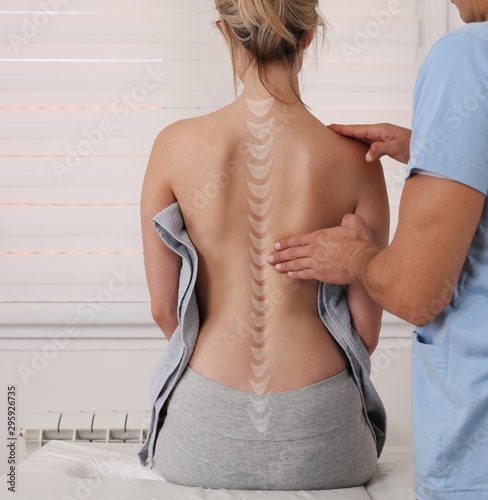 Schilderij op canvas Scoliosis, Posture Correction