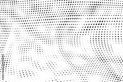 Vector halftone texture. Chaotic dance of dots. Template for printing on posters, labels, business cards. Abstract background