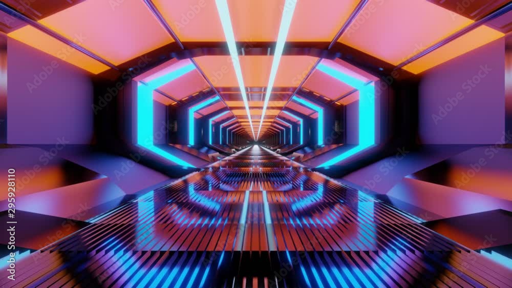 Visualization of a futuristic tunnel