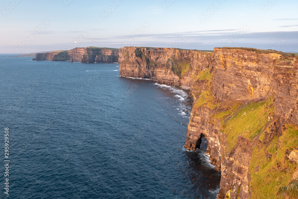 Cliffs of Moher at sunset. Co. Clare, Ireland
