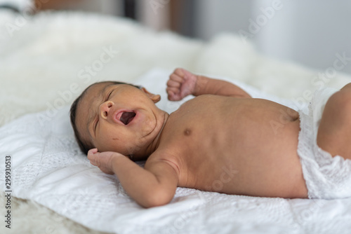 Newborn baby concept, Asian...